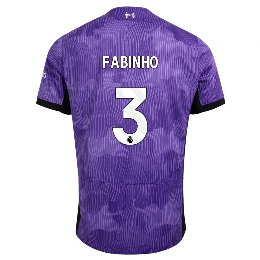 Hombre Camiseta Fabinho #3 Púrpura Equipación Tercera 2023/24 La Camisa Argentina