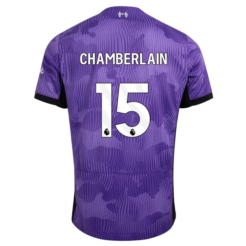 Hombre Camiseta Alex Oxlade Chamberlain #15 Púrpura Equipación Tercera 2023/24 La Camisa Argentina