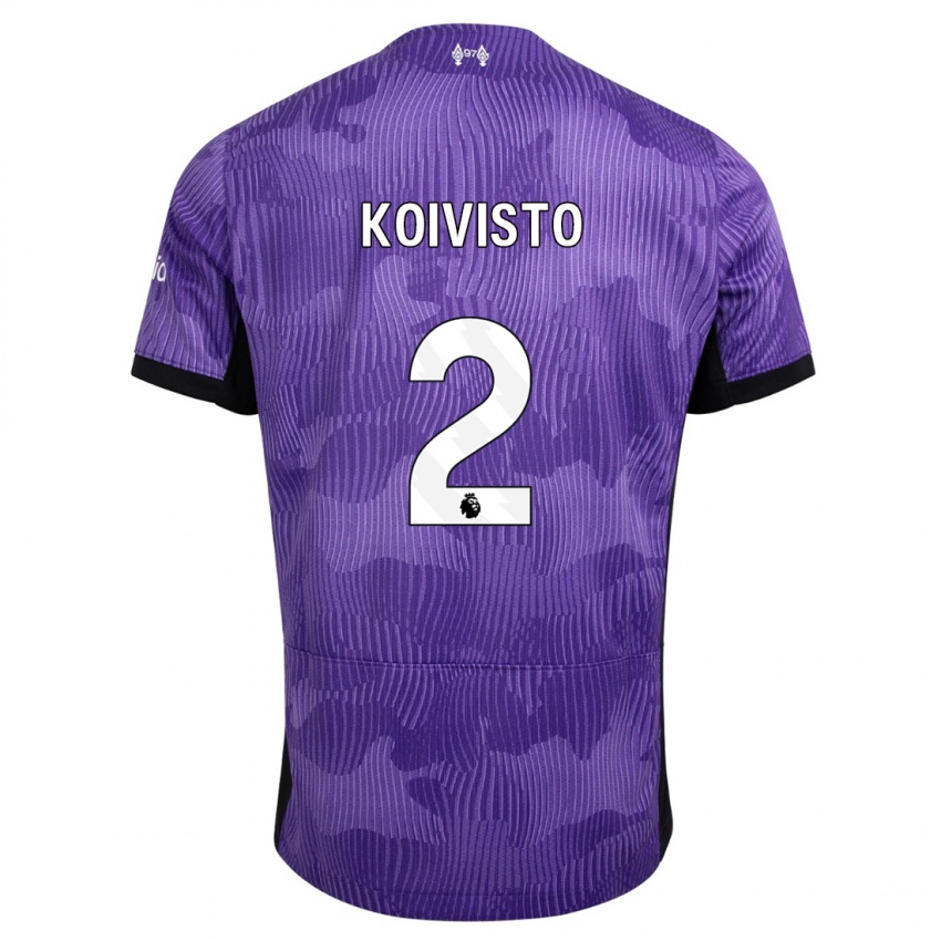 Hombre Camiseta Emma Koivisto #2 Púrpura Equipación Tercera 2023/24 La Camisa Argentina