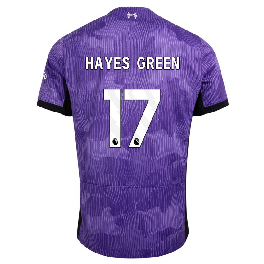 Hombre Camiseta Charlie Hayes-Green #17 Púrpura Equipación Tercera 2023/24 La Camisa Argentina