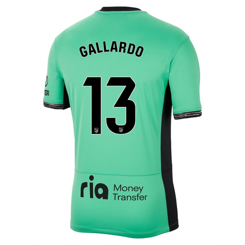 Hombre Camiseta Lola Gallardo #13 Primavera Verde Equipación Tercera 2023/24 La Camisa Argentina