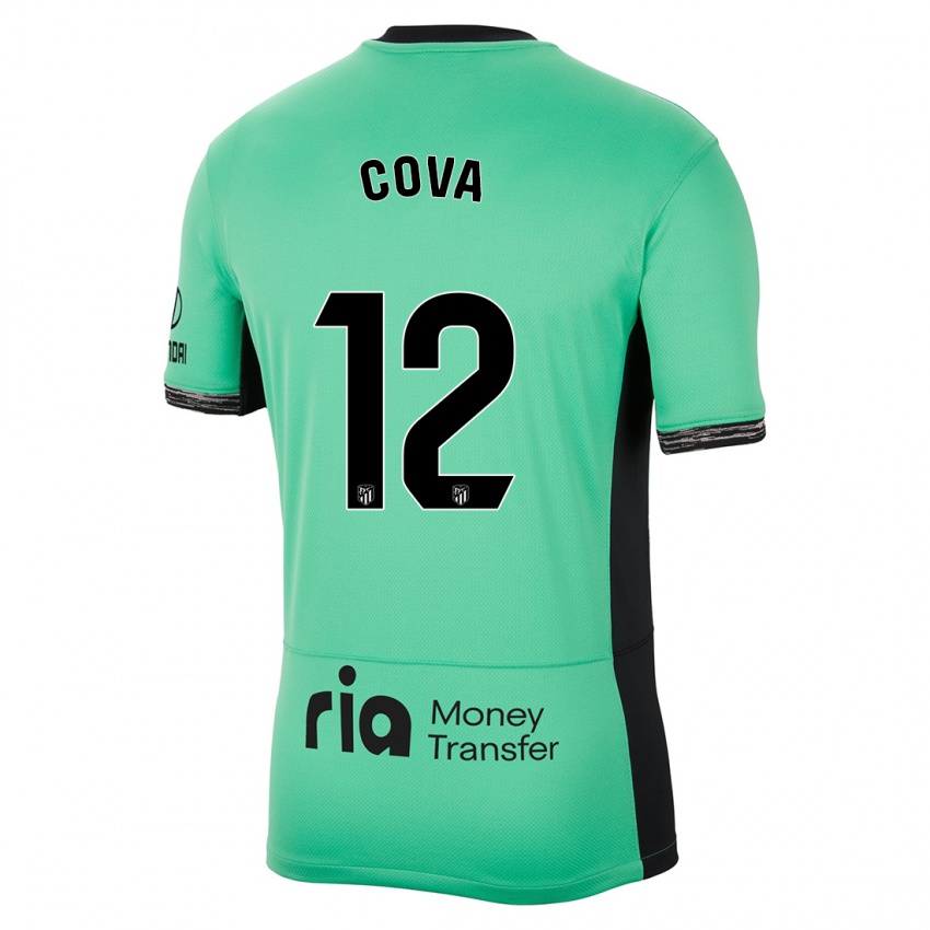 Hombre Camiseta Adrian Cova #12 Primavera Verde Equipación Tercera 2023/24 La Camisa Argentina