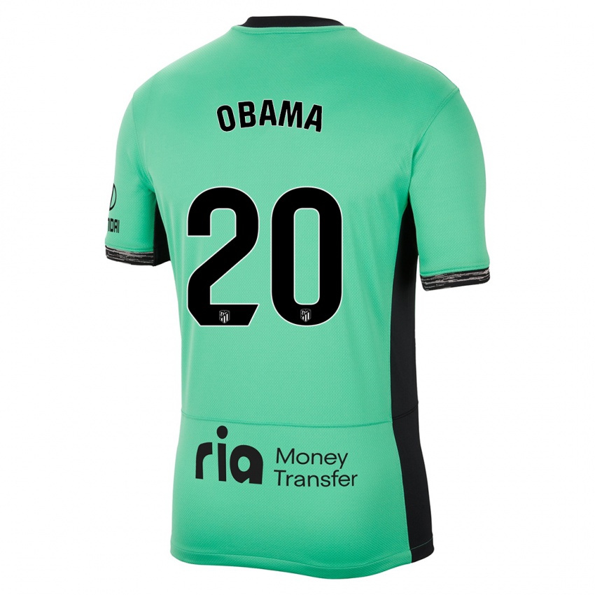 Hombre Camiseta Federico Obama #20 Primavera Verde Equipación Tercera 2023/24 La Camisa Argentina
