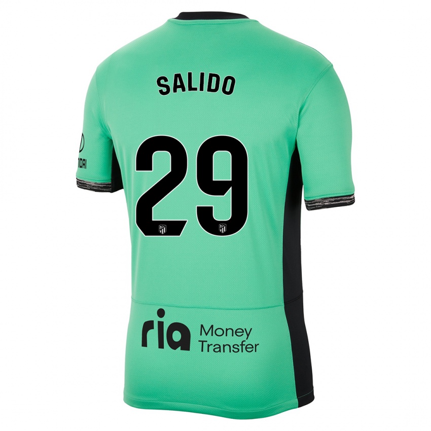 Hombre Camiseta Alberto Salido #29 Primavera Verde Equipación Tercera 2023/24 La Camisa Argentina