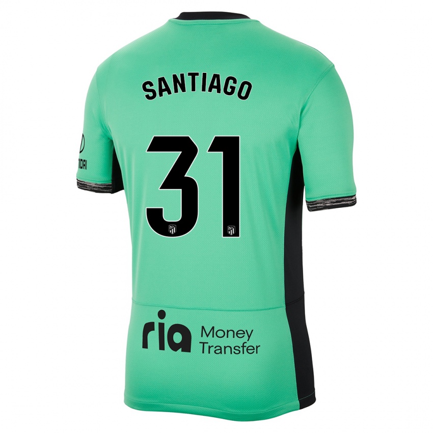 Hombre Camiseta Abraham Santiago #31 Primavera Verde Equipación Tercera 2023/24 La Camisa Argentina