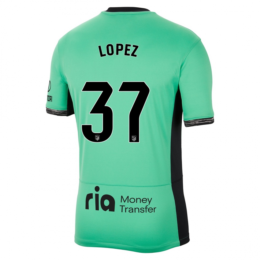 Hombre Camiseta Alex Lopez #37 Primavera Verde Equipación Tercera 2023/24 La Camisa Argentina