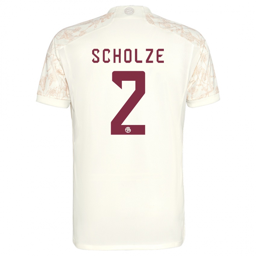 Hombre Camiseta Max Scholze #2 Blanquecino Equipación Tercera 2023/24 La Camisa Argentina