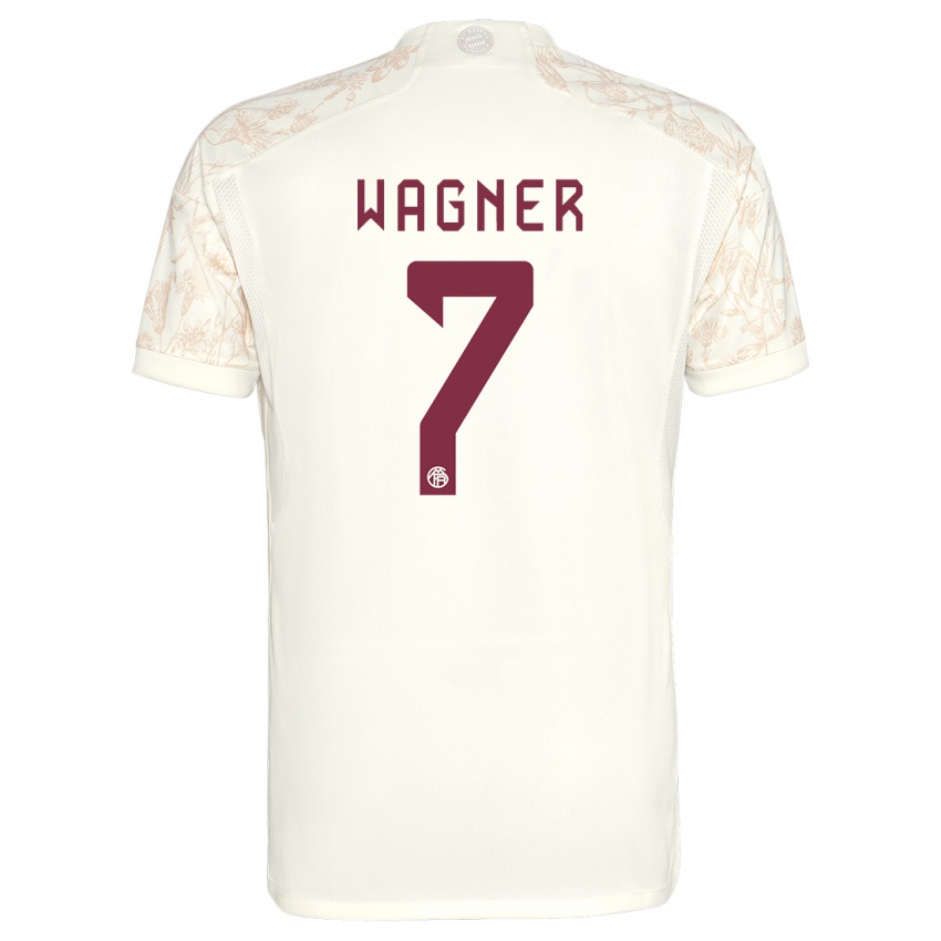 Hombre Camiseta Maximilian Wagner #7 Blanquecino Equipación Tercera 2023/24 La Camisa Argentina