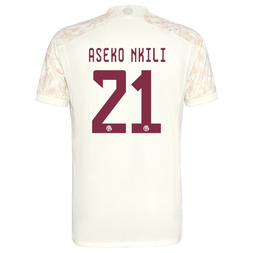 Hombre Camiseta Noel Aseko Nkili #21 Blanquecino Equipación Tercera 2023/24 La Camisa Argentina