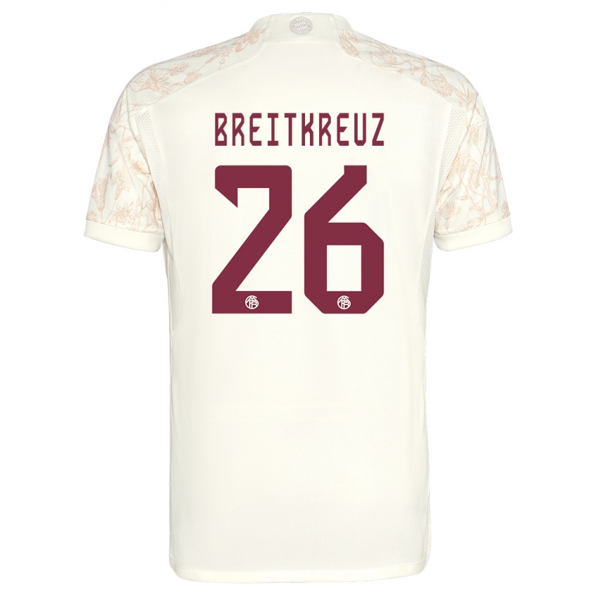Hombre Camiseta Steve Breitkreuz #26 Blanquecino Equipación Tercera 2023/24 La Camisa Argentina