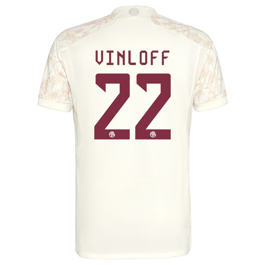 Hombre Camiseta Matteo Vinloff #22 Blanquecino Equipación Tercera 2023/24 La Camisa Argentina