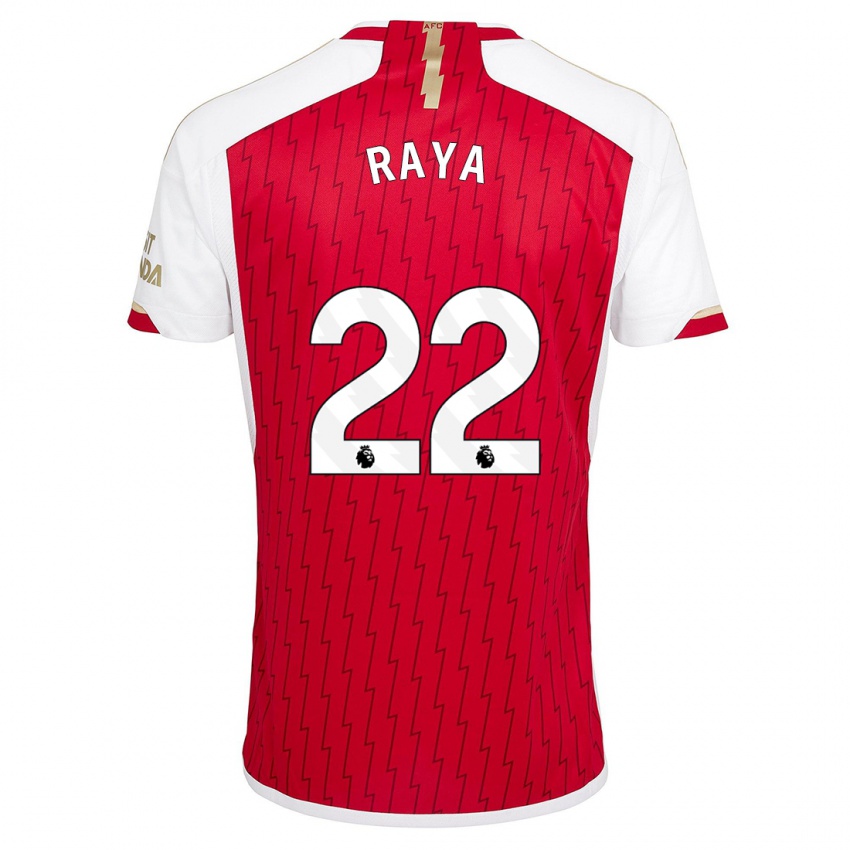 Mujer Camiseta David Raya #22 Rojo 1ª Equipación 2023/24 La Camisa Argentina