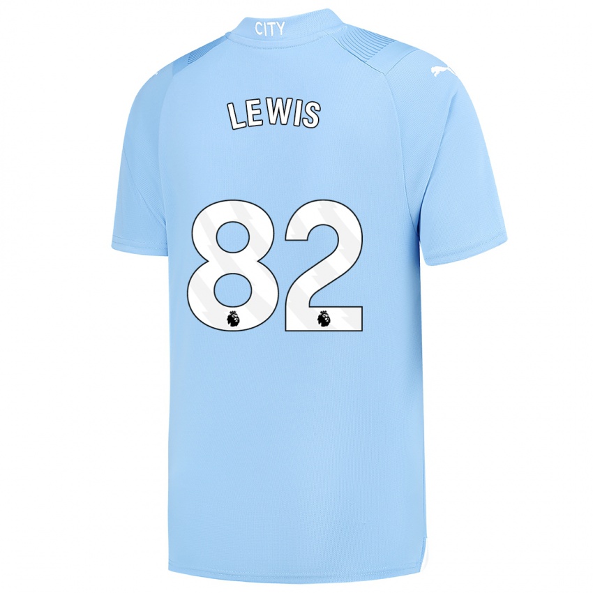 Mujer Camiseta Rico Lewis #82 Azul Claro 1ª Equipación 2023/24 La Camisa Argentina