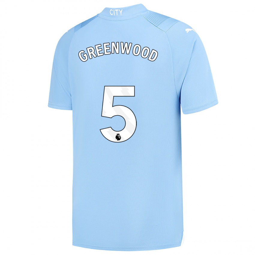 Mujer Camiseta Alex Greenwood #5 Azul Claro 1ª Equipación 2023/24 La Camisa Argentina