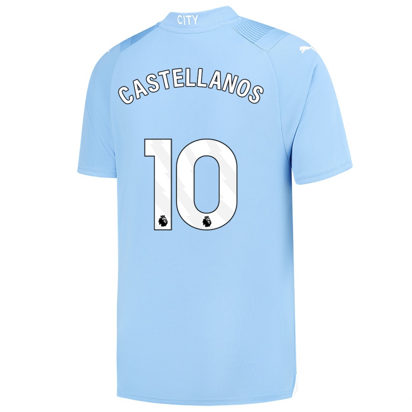 Mujer Camiseta Deyna Castellanos #10 Azul Claro 1ª Equipación 2023/24 La Camisa Argentina