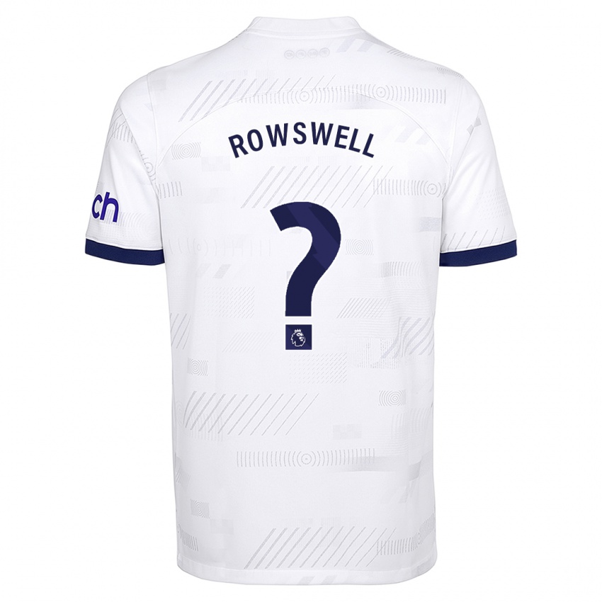 Mujer Camiseta James Rowswell #0 Blanco 1ª Equipación 2023/24 La Camisa Argentina