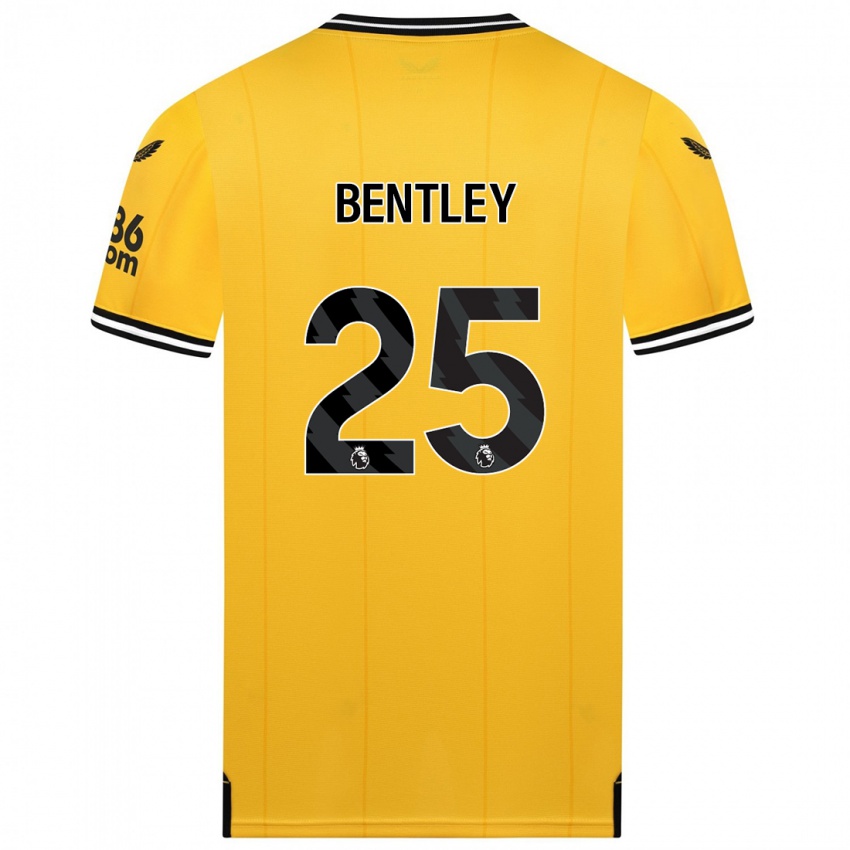 Mujer Camiseta Daniel Bentley #25 Amarillo 1ª Equipación 2023/24 La Camisa Argentina
