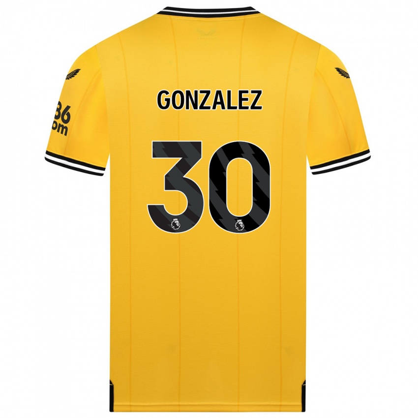 Mujer Camiseta Enso González #30 Amarillo 1ª Equipación 2023/24 La Camisa Argentina