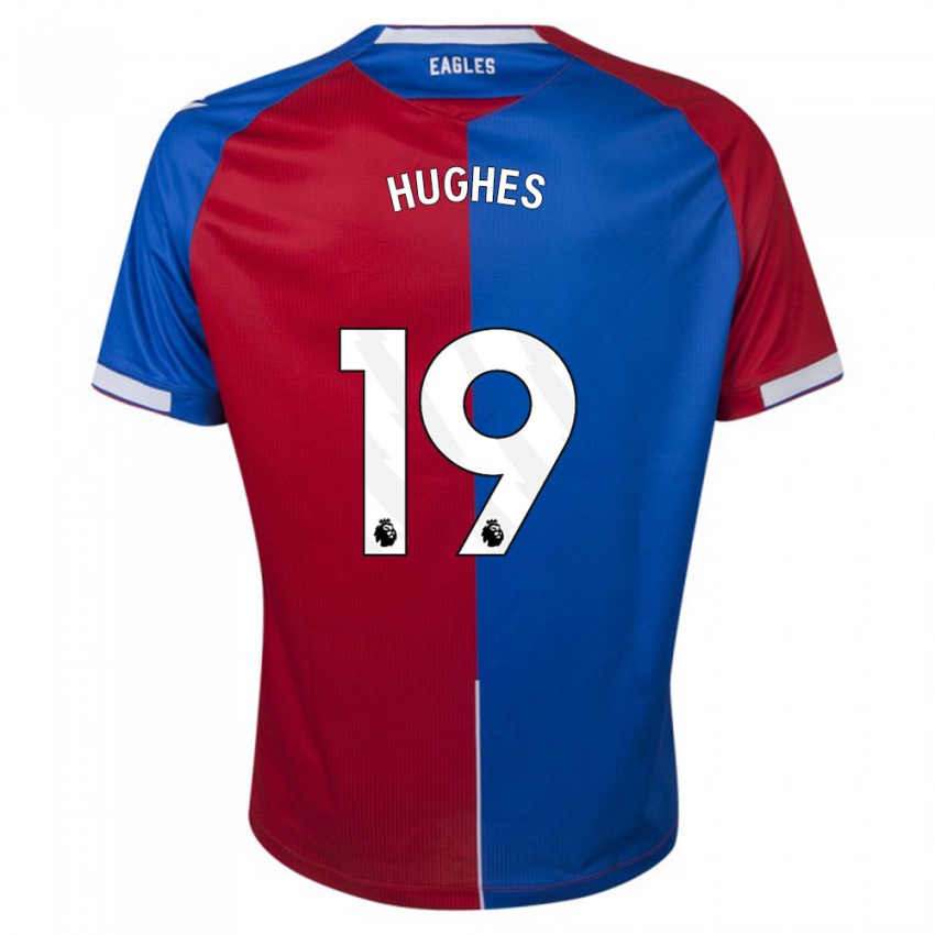 Mujer Camiseta Will Hughes #19 Rojo Azul 1ª Equipación 2023/24 La Camisa Argentina