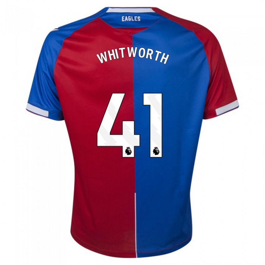 Mujer Camiseta Joe Whitworth #41 Rojo Azul 1ª Equipación 2023/24 La Camisa Argentina