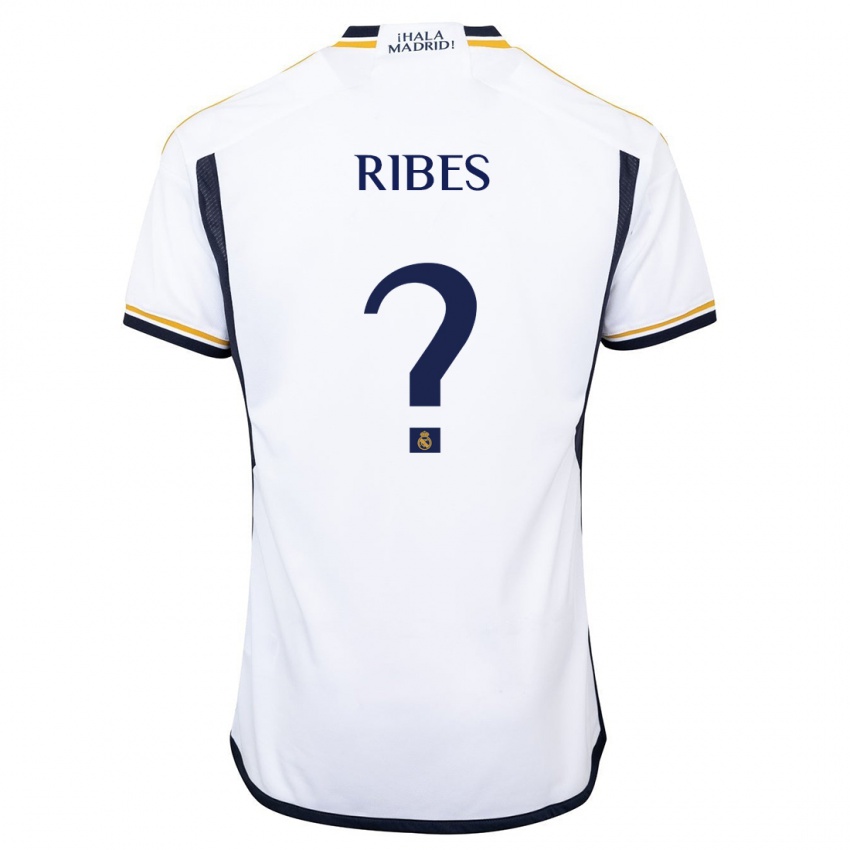 Mujer Camiseta Kike Ribes #0 Blanco 1ª Equipación 2023/24 La Camisa Argentina