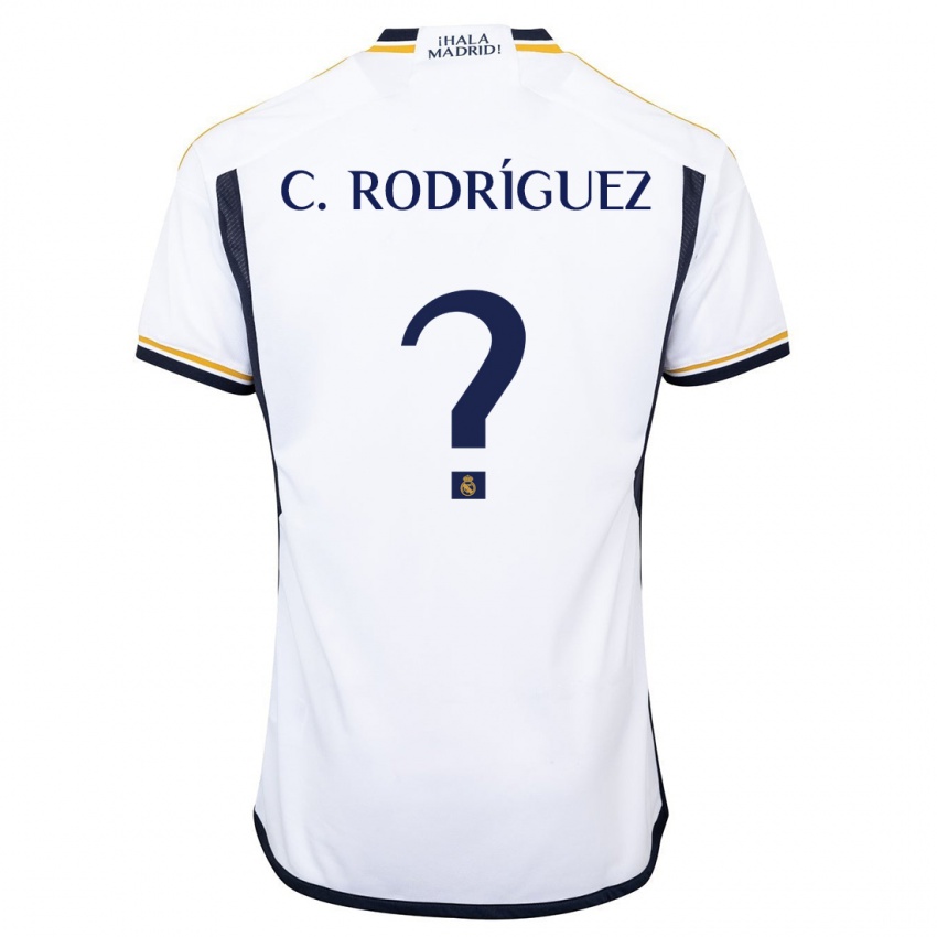 Mujer Camiseta Carlos Rodríguez #0 Blanco 1ª Equipación 2023/24 La Camisa Argentina