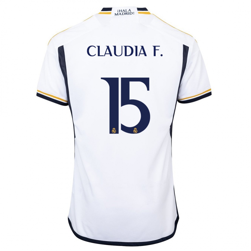 Mujer Camiseta Claudia Florentino #15 Blanco 1ª Equipación 2023/24 La Camisa Argentina