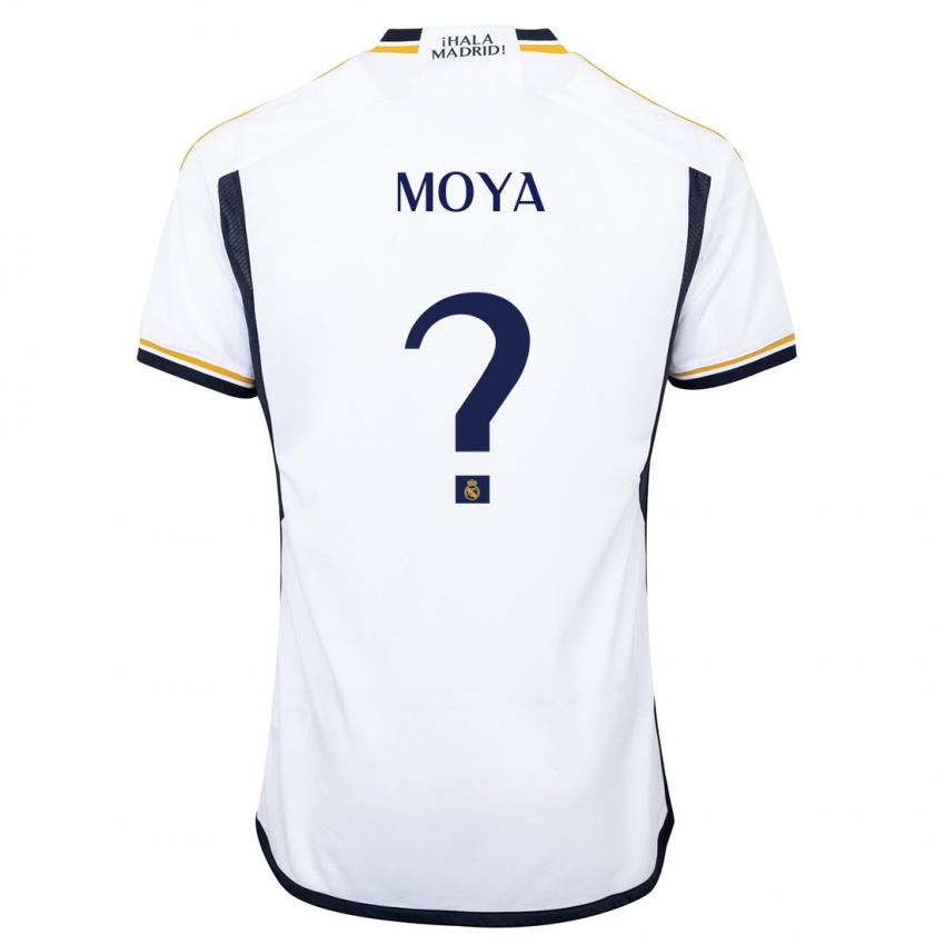 Mujer Camiseta Alejandro Moya #0 Blanco 1ª Equipación 2023/24 La Camisa Argentina