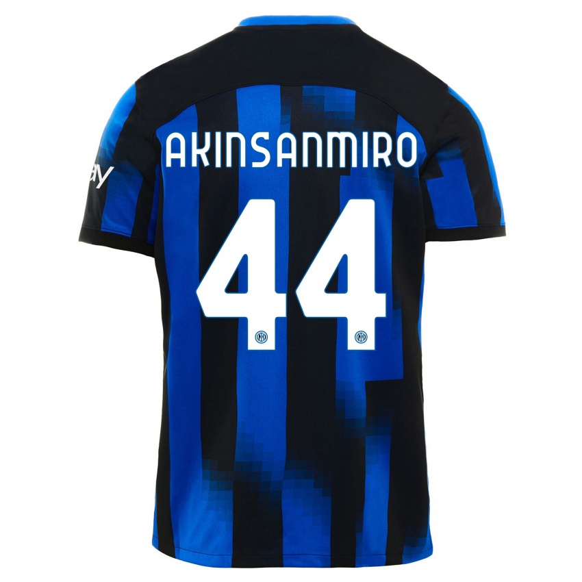 Mujer Camiseta Ebenezer Akinsanmiro #44 Azul Negro 1ª Equipación 2023/24 La Camisa Argentina