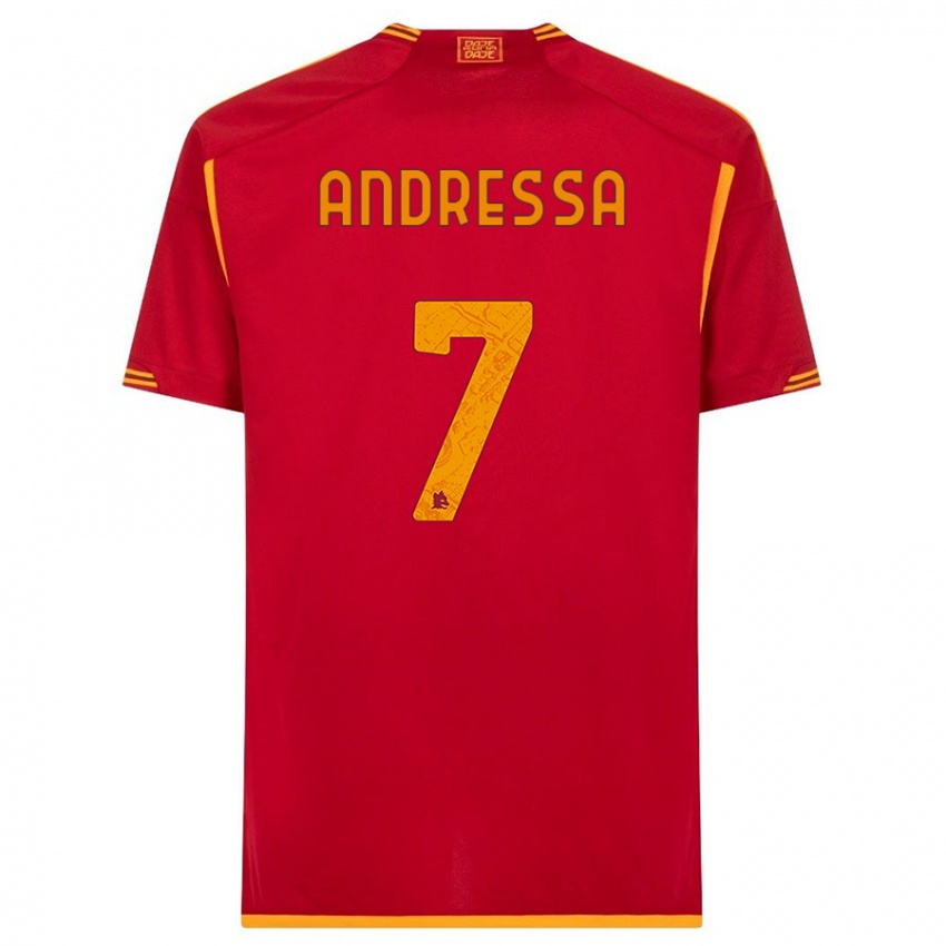 Mujer Camiseta Andressa #7 Rojo 1ª Equipación 2023/24 La Camisa Argentina