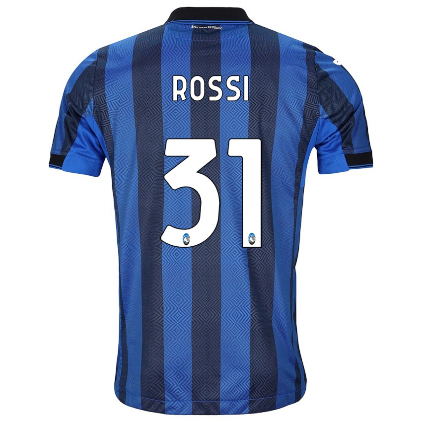 Mujer Camiseta Francesco Rossi #31 Azul Negro 1ª Equipación 2023/24 La Camisa Argentina