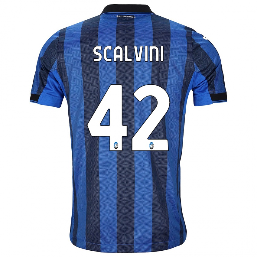 Mujer Camiseta Giorgio Scalvini #42 Azul Negro 1ª Equipación 2023/24 La Camisa Argentina