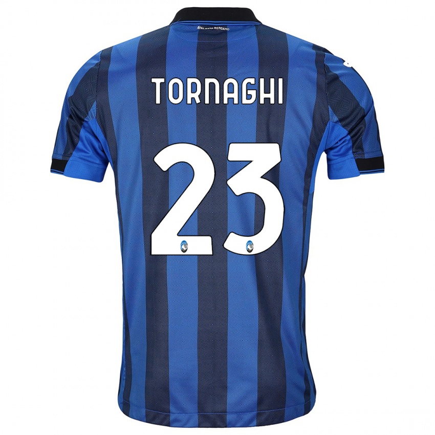Mujer Camiseta Pietro Tornaghi #23 Azul Negro 1ª Equipación 2023/24 La Camisa Argentina