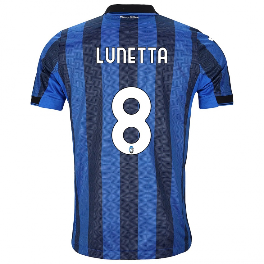 Mujer Camiseta Gabriel Lunetta #8 Azul Negro 1ª Equipación 2023/24 La Camisa Argentina