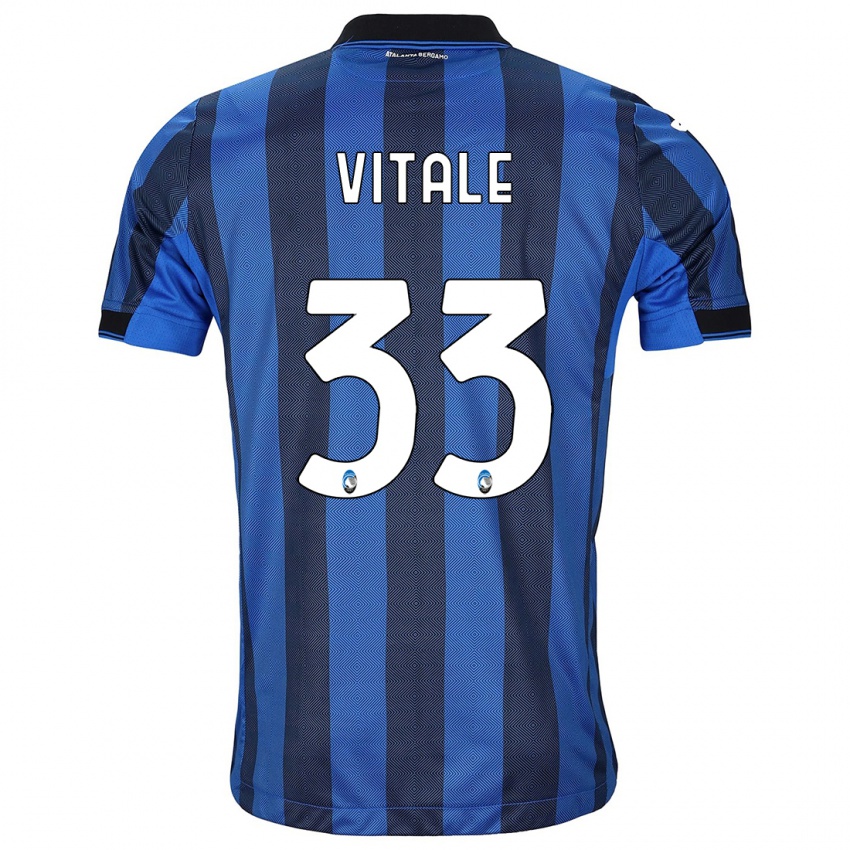 Mujer Camiseta Francesca Vitale #33 Azul Negro 1ª Equipación 2023/24 La Camisa Argentina