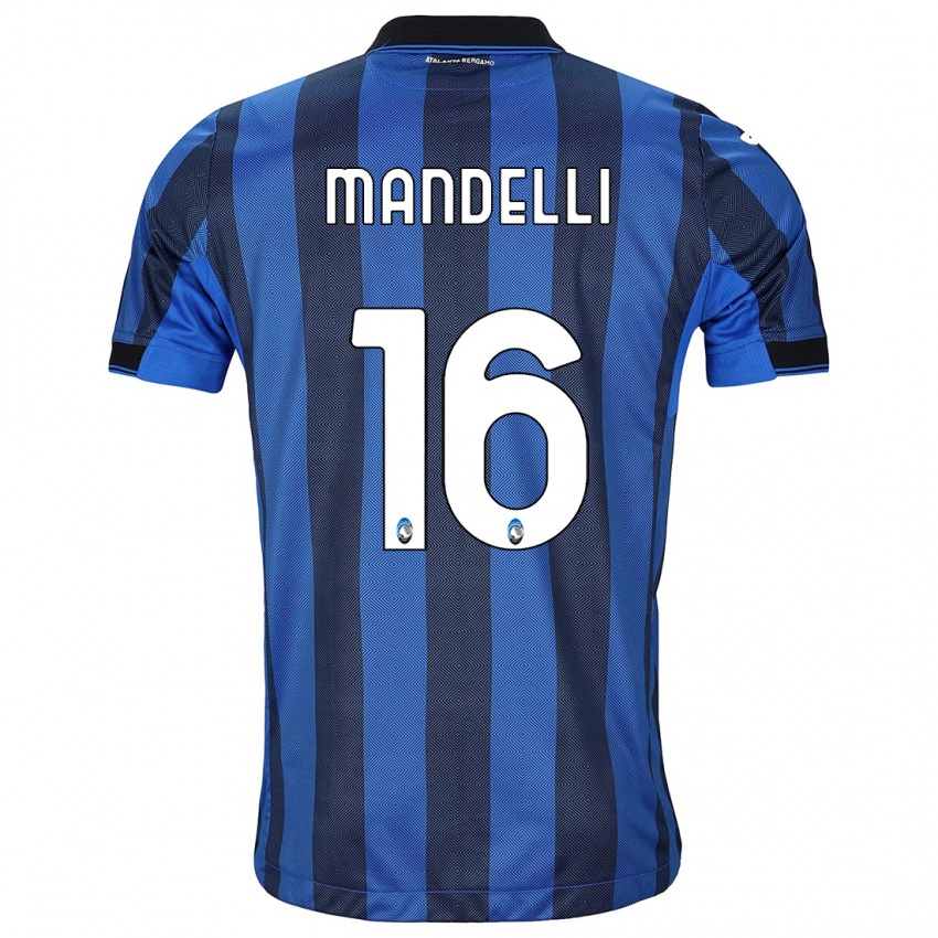 Mujer Camiseta Giulia Mandelli #16 Azul Negro 1ª Equipación 2023/24 La Camisa Argentina