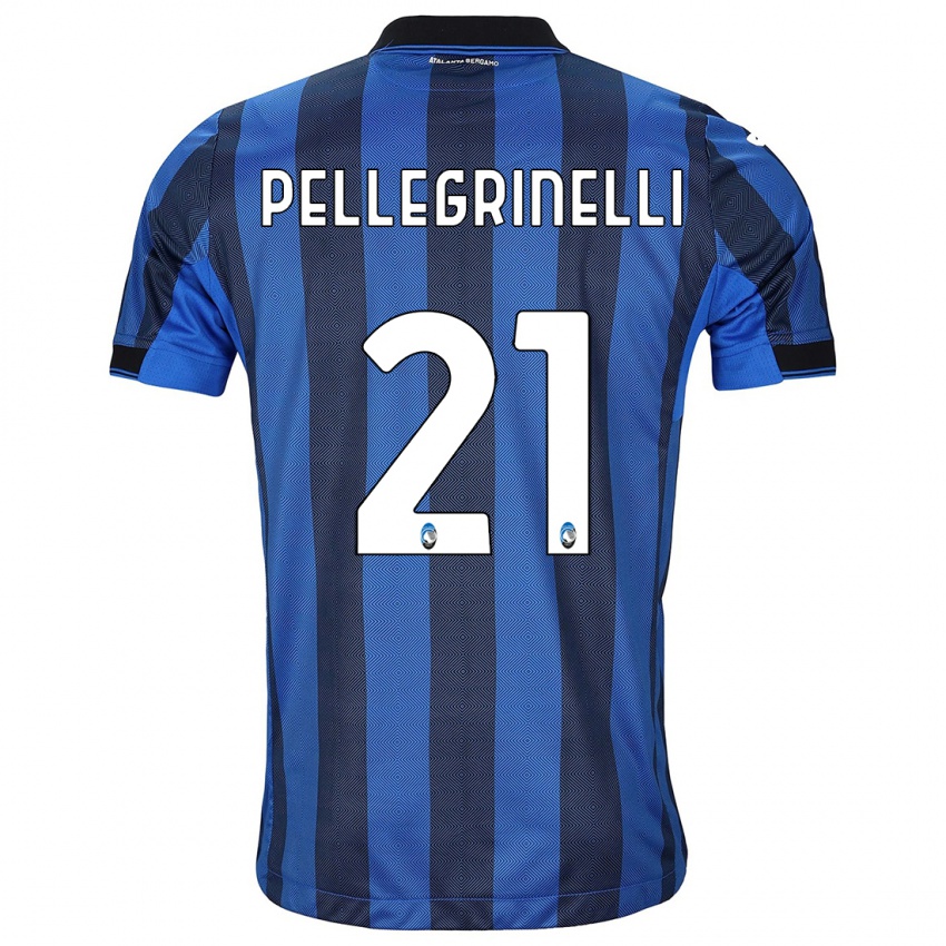 Mujer Camiseta Giorgia Pellegrinelli #21 Azul Negro 1ª Equipación 2023/24 La Camisa Argentina