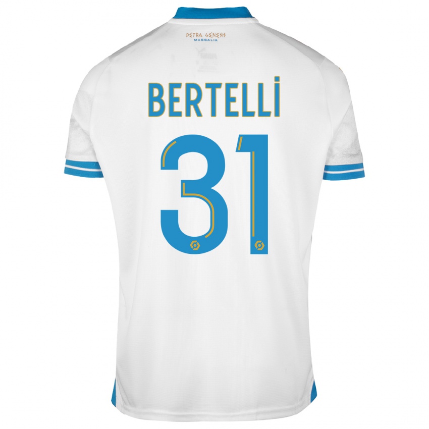 Mujer Camiseta Ugo Bertelli #31 Blanco 1ª Equipación 2023/24 La Camisa Argentina