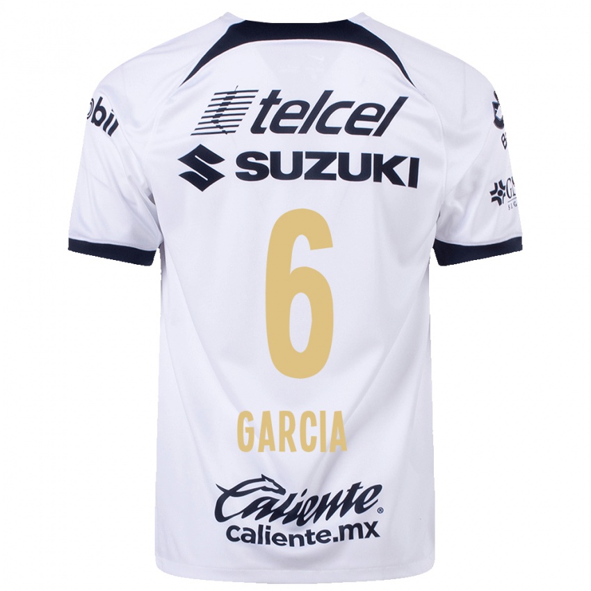 Mujer Camiseta Marco Garcia #6 Blanco 1ª Equipación 2023/24 La Camisa Argentina
