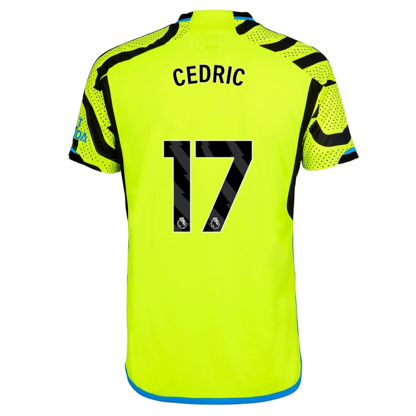 Mujer Camiseta Cedric Soares #17 Amarillo 2ª Equipación 2023/24 La Camisa Argentina