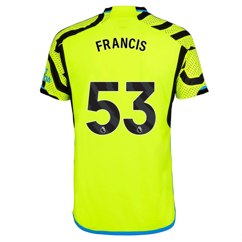 Mujer Camiseta Jack Henry Francis #53 Amarillo 2ª Equipación 2023/24 La Camisa Argentina