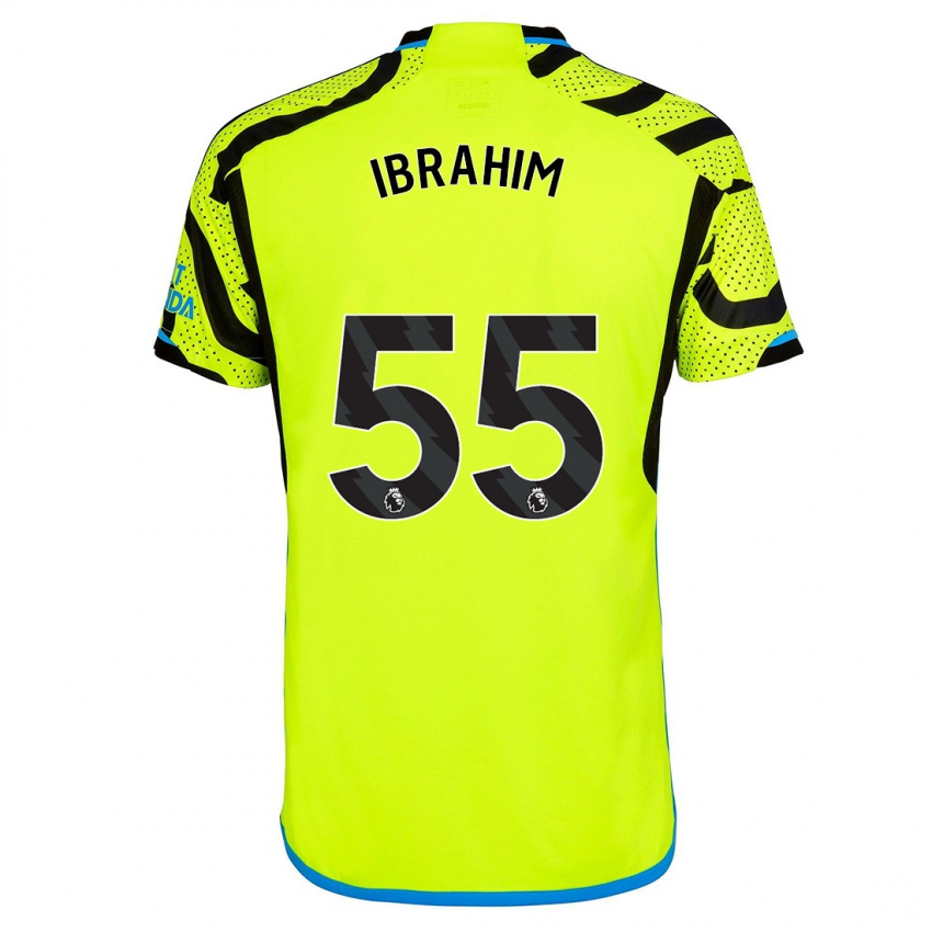 Mujer Camiseta Bradley Ibrahim #55 Amarillo 2ª Equipación 2023/24 La Camisa Argentina