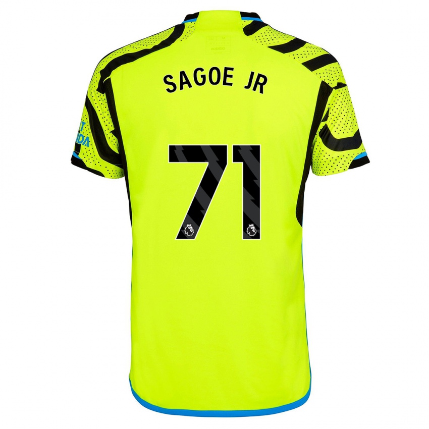 Mujer Camiseta Charles Sagoe Jr #71 Amarillo 2ª Equipación 2023/24 La Camisa Argentina