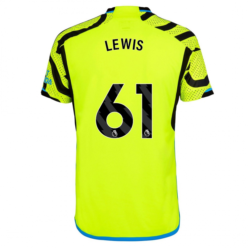 Mujer Camiseta George Lewis #61 Amarillo 2ª Equipación 2023/24 La Camisa Argentina