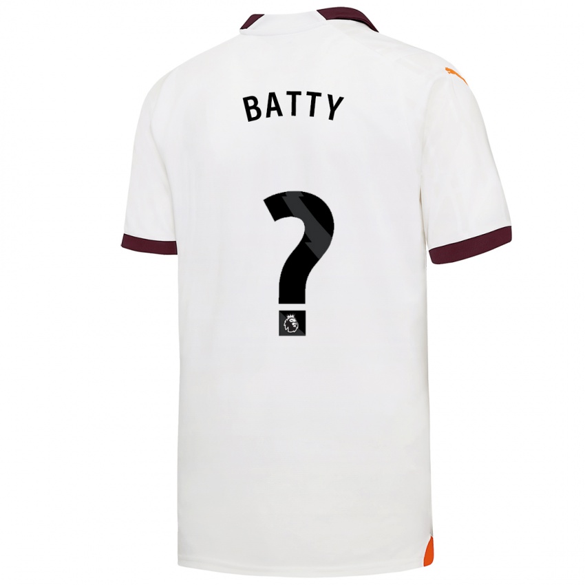 Mujer Camiseta Daniel Batty #0 Blanco 2ª Equipación 2023/24 La Camisa Argentina