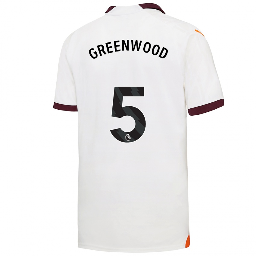Mujer Camiseta Alex Greenwood #5 Blanco 2ª Equipación 2023/24 La Camisa Argentina