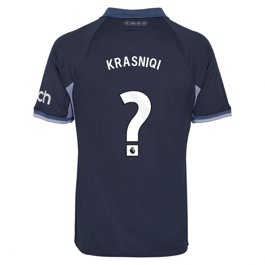 Mujer Camiseta Elliot Krasniqi #0 Azul Oscuro 2ª Equipación 2023/24 La Camisa Argentina