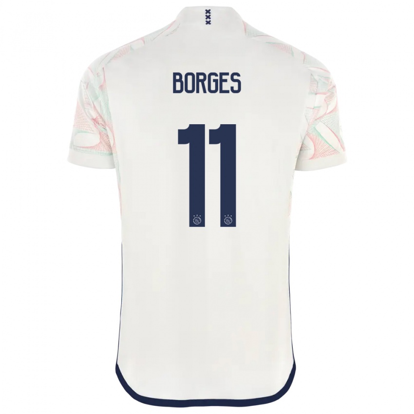 Mujer Camiseta Carlos Borges #11 Blanco 2ª Equipación 2023/24 La Camisa Argentina