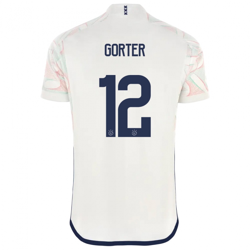 Mujer Camiseta Jay Gorter #12 Blanco 2ª Equipación 2023/24 La Camisa Argentina