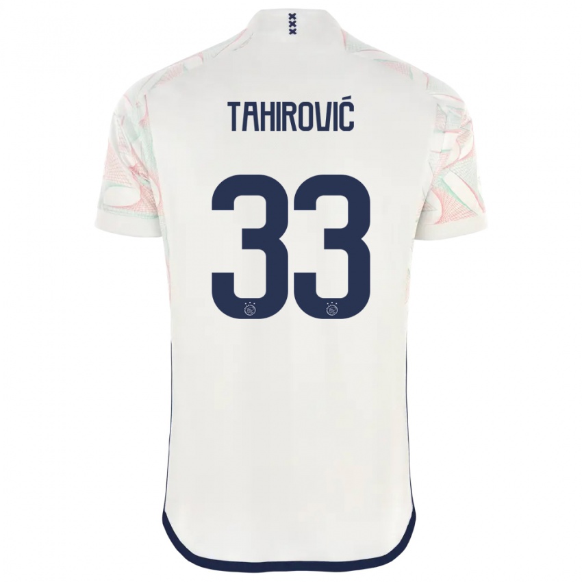 Mujer Camiseta Benjamin Tahirovic #33 Blanco 2ª Equipación 2023/24 La Camisa Argentina